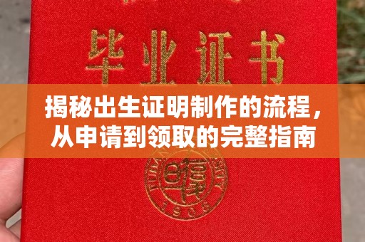 新竹揭秘出生证明制作的流程，从申请到领取的完整指南