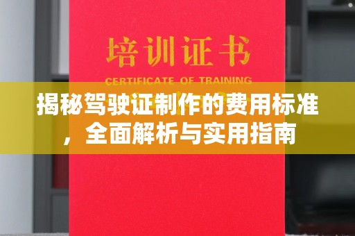 新竹揭秘驾驶证制作的费用标准，全面解析与实用指南