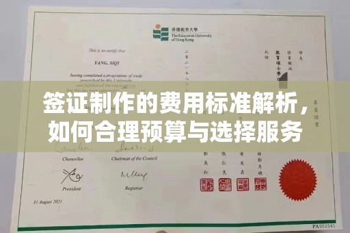 新竹签证制作的费用标准解析，如何合理预算与选择服务