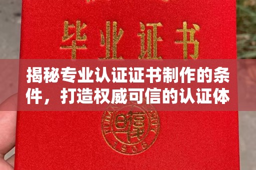 新竹揭秘专业认证证书制作的条件，打造权威可信的认证体系