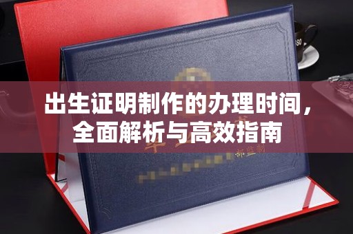 新竹出生证明制作的办理时间，全面解析与高效指南