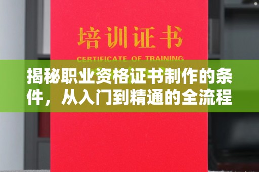新竹揭秘职业资格证书制作的条件，从入门到精通的全流程解析