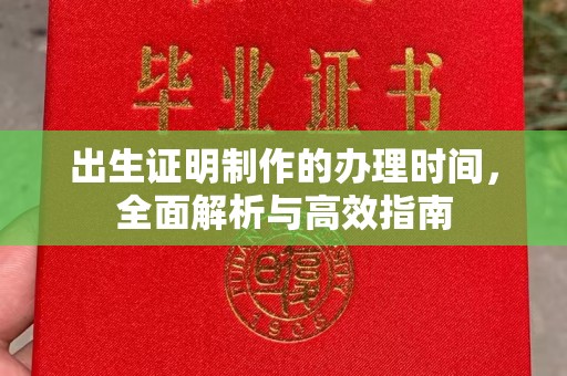 新竹出生证明制作的办理时间，全面解析与高效指南