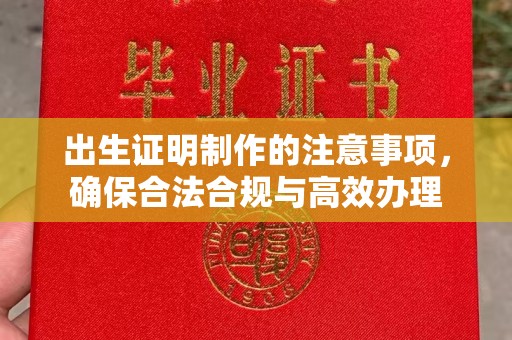 新竹出生证明制作的注意事项，确保合法合规与高效办理